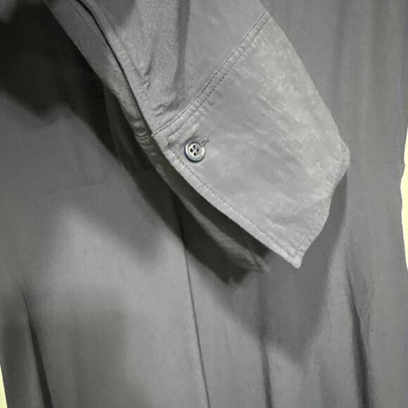 Arket Womens Modest Maxi Dress EU 34, US 4 Long Sleeves A-Line Band Collar Blue - Picture 3 of 16